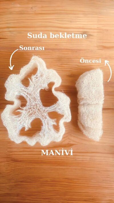 Doğal Parça Kabak Lifi Mutfak & Banyo Süngeri ( 2 ADET 5 CM )